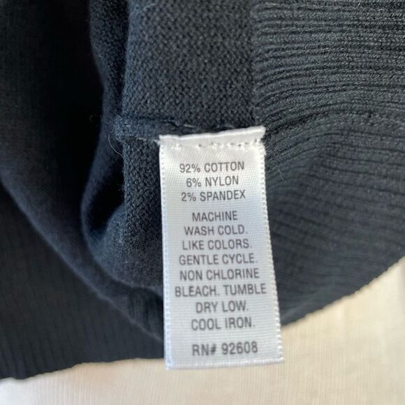 NWT PBX Basics Short Sleeve Black Sweater Top Size M - Picture 6 of 6